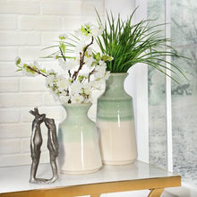 Load image into Gallery viewer, Tolentino Multi Ceramic Single Table Vase Mint Green/White 886CDR
