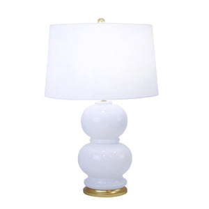 White Toombs 28" Table Lamp, #6212