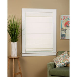 35" W x 64" L Alabaster Top Down Bottom Up Room Darkening Roman Shade, (Set of 2)