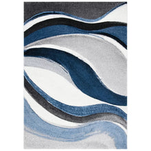 Load image into Gallery viewer, Tornillo Abstract Area Rug in Gray/Blue, Rectangle 2&#39;7&quot; x 5&#39;
