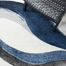 Load image into Gallery viewer, Tornillo Abstract Area Rug in Gray/Blue, Rectangle 2&#39;7&quot; x 5&#39;
