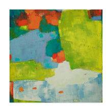 Load image into Gallery viewer, 24&quot; H x 24&quot; W x 2&quot; D Green/Blue/Orange &#39; Torp&#39; Acrylic Painting Print on Wrapped Canvas 1618AH
