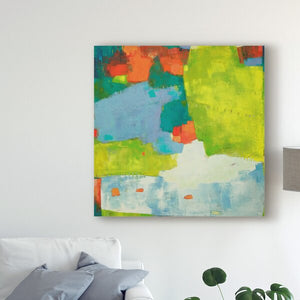 24" H x 24" W x 2" D Green/Blue/Orange ' Torp' Acrylic Painting Print on Wrapped Canvas 1618AH