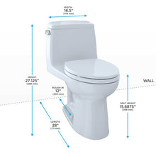 Load image into Gallery viewer, MS854114#01-W Toto® Ultimate® One-Piece Elongated 1.6 Gpf Toilet With Wax Ring And Toilet Mounting Bolts AP766
