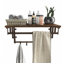 Load image into Gallery viewer, Tovar 26&#39;&#39; Wide 5 - Hook Wall Mounted Coat Rack with Storage
