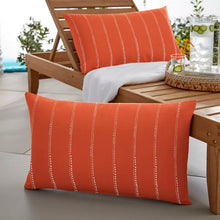 Load image into Gallery viewer, 12&quot; x 18&quot; Orange Townsend Outdoor Pillow Cover &amp; Insert (Set of 2)
