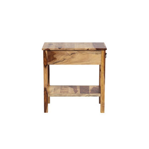 Traci 23'' Tall Solid Wood End Table with Storage