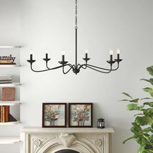 Load image into Gallery viewer, Black Ralls 6-Light Candle Style Classic / Traditional Chandelier MRM1747
