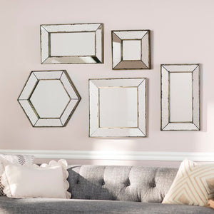 Traditional Square Glass Wall Mirror MRM219