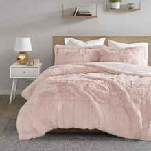 Load image into Gallery viewer, Twin/Twin XL Comforter + 1 Standard Sham Blush Trahan Faux Fur Comforter Set
