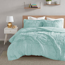 Load image into Gallery viewer, Full/Queen Comforter + 2 Standard Shams Aqua Trahan Microfiber Comforter Set
