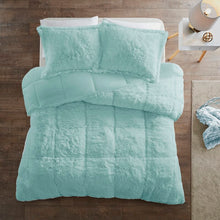 Load image into Gallery viewer, Full/Queen Comforter + 2 Standard Shams Aqua Trahan Microfiber Comforter Set

