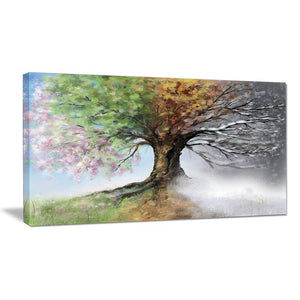 Tree with Four Seasons - Graphic Art Print #1252HW