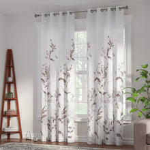 Load image into Gallery viewer, Trent 50&quot;W x 84&quot;L Floral Semi-Sheer Grommet Single Curtain Panel (SET OF 4)
