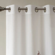 Load image into Gallery viewer, Trent 50&quot;W x 84&quot;L Floral Semi-Sheer Grommet Single Curtain Panel (SET OF 4)
