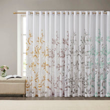Load image into Gallery viewer, Trent 50&quot;W x 84&quot;L Floral Semi-Sheer Grommet Single Curtain Panel (SET OF 4)
