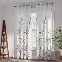 Load image into Gallery viewer, Trent Floral Printed Burnout Semi-Sheer Grommet Single Curtain Panel, 50&quot; W x 84&quot; L
