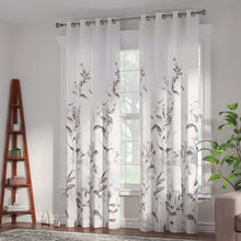 Load image into Gallery viewer, Trent Floral Printed Burnout Sheer Grommet Single Curtain Panel (SET OF 4) 50&quot; x 95&quot;
