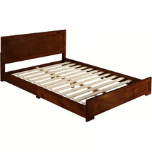 Load image into Gallery viewer, Queen Walnut Trent Solid Wood Low Profile Platform Bed
