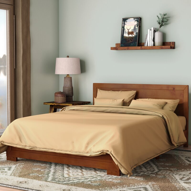 Twin Oak Trent Solid Wood Low Profile Platform Bed