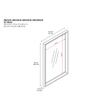 Load image into Gallery viewer, 38&quot; x 24&quot; White Tribecca Modern &amp; Contemporary Beveled Bathroom / Vanity Mirror

