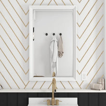 Load image into Gallery viewer, 38&quot; x 24&quot; White Tribecca Modern &amp; Contemporary Beveled Bathroom / Vanity Mirror
