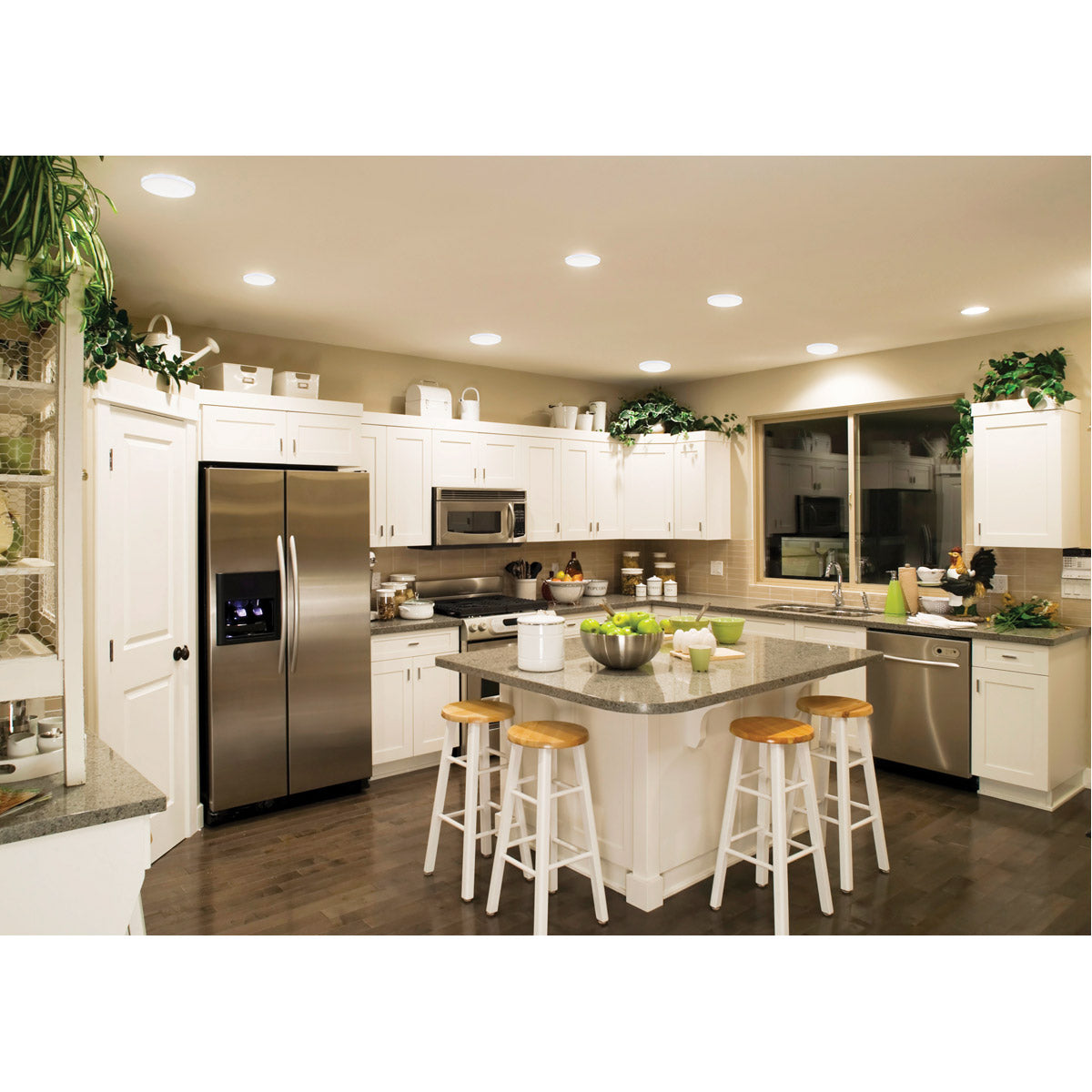 Maxim 57668WTBK Trim LED 9 inch Black Flush Mount Ceiling Light (Set of 3) GL1840