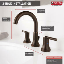 Load image into Gallery viewer, 3559-RBMPU-DST Trinsic Widespread Bathroom Faucet with Drain Assembly and DIAMOND Seal Technology EC1382
