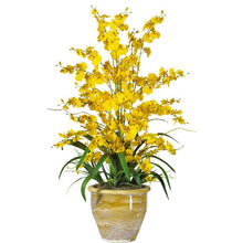Load image into Gallery viewer, Triple Dancing Lady Silk Orchids Floral Arrangements in Pot
