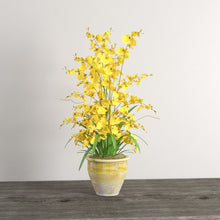 Load image into Gallery viewer, Triple Dancing Lady Silk Orchids Floral Arrangements in Pot
