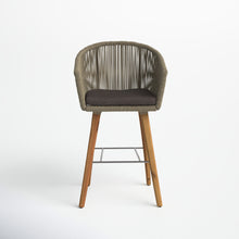 Load image into Gallery viewer, 37&#39;&#39; H X 21.5&#39;&#39; W X 20&#39;&#39; D Trista Indoor/Outdoor Patio Bar Stool with Cushion
