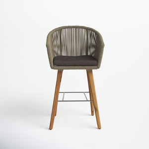 37'' H X 21.5'' W X 20'' D Trista Indoor/Outdoor Patio Bar Stool with Cushion