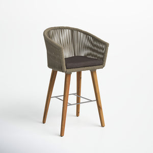 37'' H X 21.5'' W X 20'' D Trista Indoor/Outdoor Patio Bar Stool with Cushion