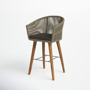 37'' H X 21.5'' W X 20'' D Trista Indoor/Outdoor Patio Bar Stool with Cushion