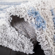 Load image into Gallery viewer, Tristan Abstract Shag Area Rug in Gray/Blue 3&#39; x 5&quot;
