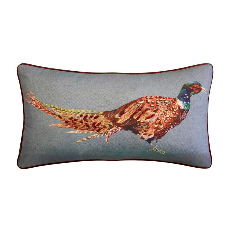 Trombetta Pretty Pheasant Lumbar Pillow #CR1083