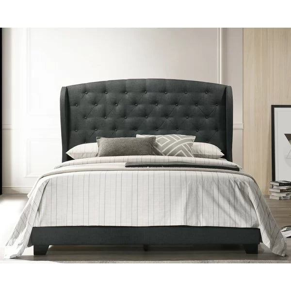 Tufted Upholstered Low Profile Standard Bed queen