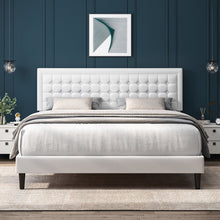 Load image into Gallery viewer, Tufted Upholstered Platform Bed with Adjustable Headboard, Queen
