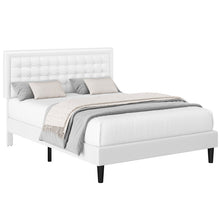 Load image into Gallery viewer, Tufted Upholstered Platform Bed with Adjustable Headboard, Queen
