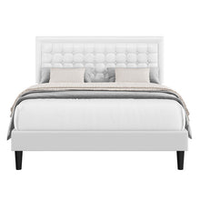 Load image into Gallery viewer, Tufted Upholstered Platform Bed with Adjustable Headboard, Queen
