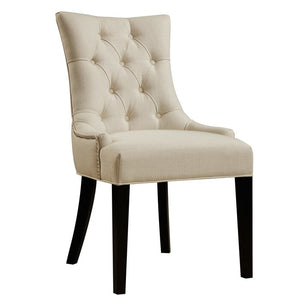 Tufted Upholstered Side Chair, Color: Off White, #6357