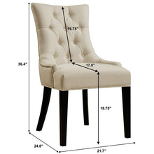 Load image into Gallery viewer, Tufted Upholstered Side Chair, Color: Off White, #6357
