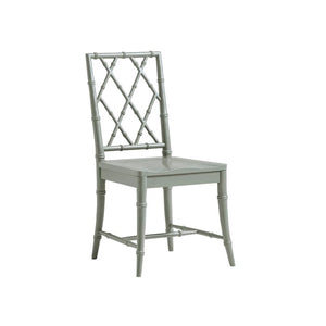 Gray Bamboo Cross Back Side Chair Set of 2 410MM Salvage