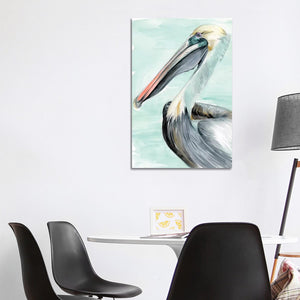 Turquoise Pelican II by Jennifer Paxton Parker 32" x 48" 2700AH