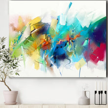 Load image into Gallery viewer, 36&quot; H x 46&quot; W x 1.5&quot; D Turquoise Story With Touches - Painting on Canvas
