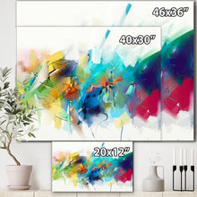 Load image into Gallery viewer, 36&quot; H x 46&quot; W x 1.5&quot; D Turquoise Story With Touches - Painting on Canvas
