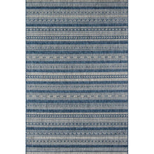 Load image into Gallery viewer, Tuscany Polypropylene Denim Blue Indoor/Outdoor Rug 3&#39;3&quot; x 5&quot;
