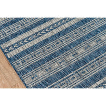 Load image into Gallery viewer, Tuscany Polypropylene Denim Blue Indoor/Outdoor Rug 3&#39;3&quot; x 5&quot;

