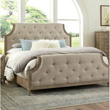 Load image into Gallery viewer, TUSCANY QUEEN UPHOLSTERED PANEL BED HEADBOARD ONLY #1460HW
