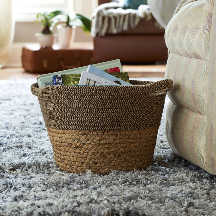 Tweed Wicker Basket #AD180